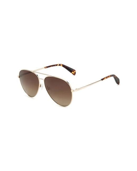 Rag & Bone Brown 59Mm Aviator Sunglasses for men
