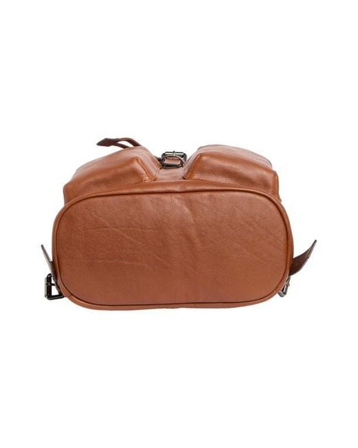 Longchamp Brown Lc3D Medium Leather Backpack
