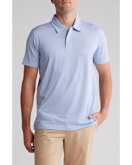 Brooks Brothers Blue Stripe Performance Golf Polo for men