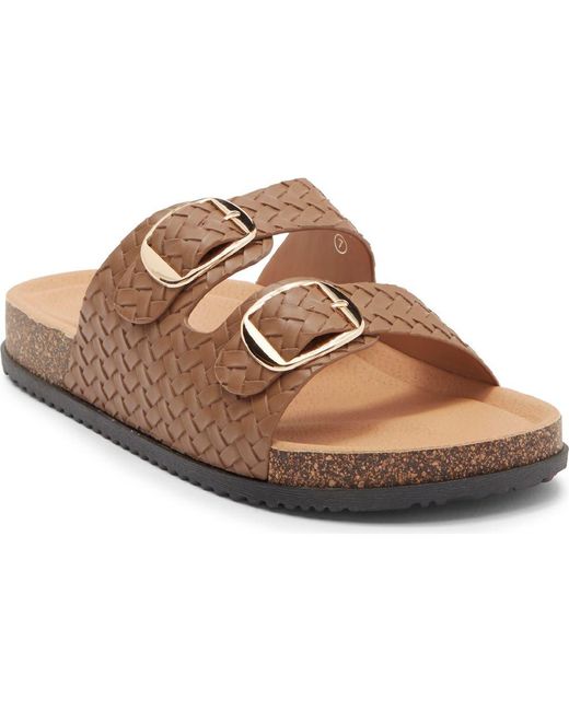 Top Moda Brown Luca Slide Sandal