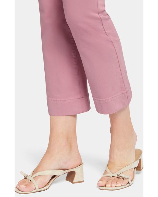 NYDJ Pink Barbara High Waist Ankle Bootcut Jeans