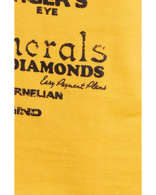 BBCICECREAM Yellow Bb Pressed Diamonds Graphic Tee for men