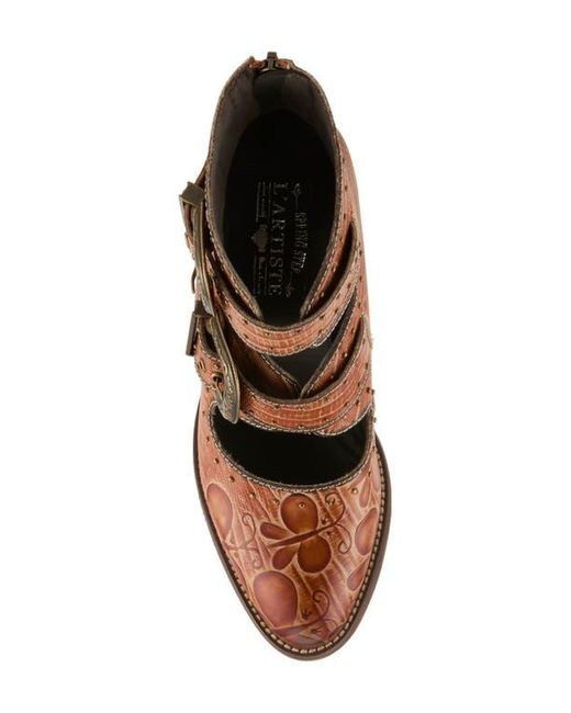 Spring Step Brown Notched Nature Buckled Bootie