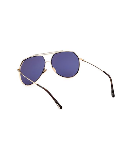 Tom Ford Blue Liam 61mm Navigator Sunglasses for men