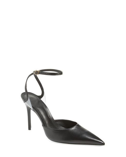 SCHUTZ SHOES Black Skye Ankle Strap Pointed Toe Pump