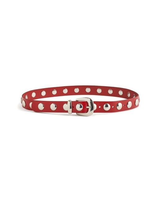 Madewell Studded Western Leather Belt in Red | Lyst