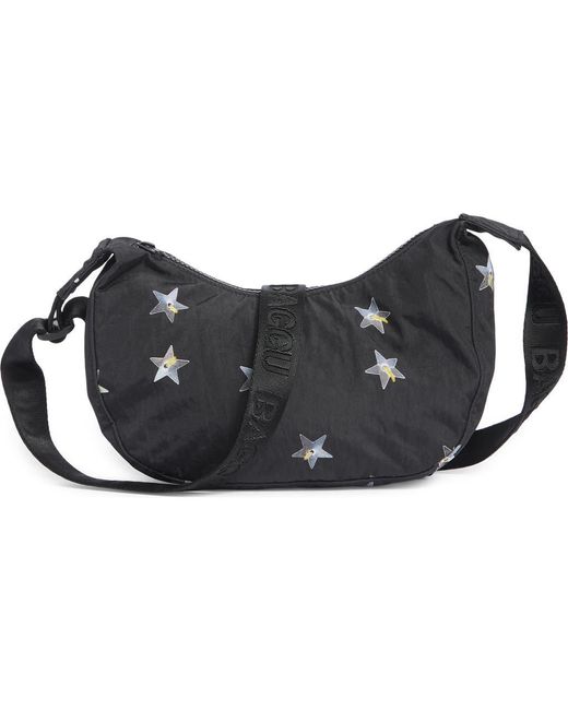 Baggu Black Small Recycled Nylon Crescent Bag