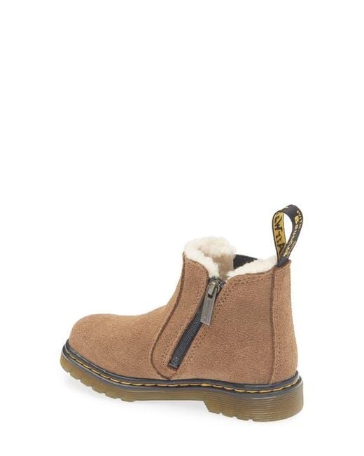 Dr. Martens Brown 2976 Faux Shearling Lined Lug Sole Boot
