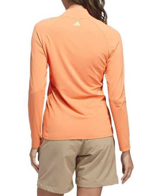 Adidas Orange Ultimate Solid Quarter Zip Pullover