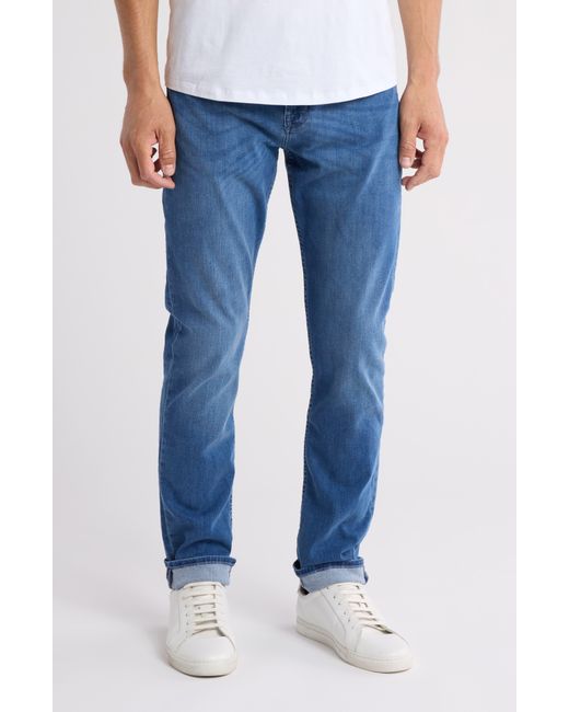 7 For All Mankind Blue Slimmy Squiggle Slim Straight Leg Jeans for men