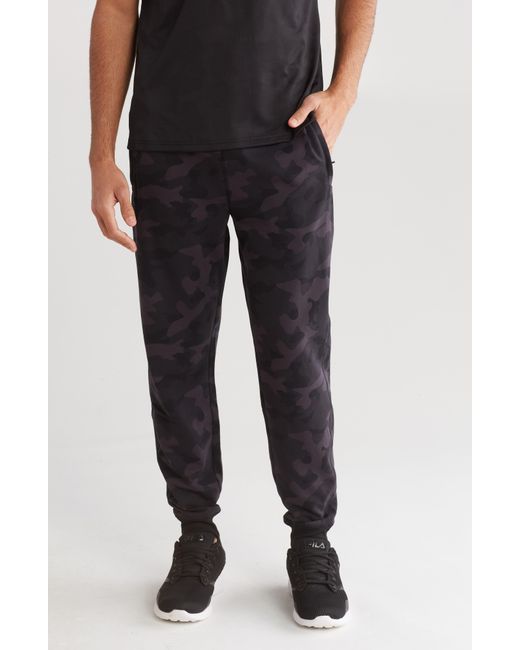 90 Degrees Black Terry Joggers for men