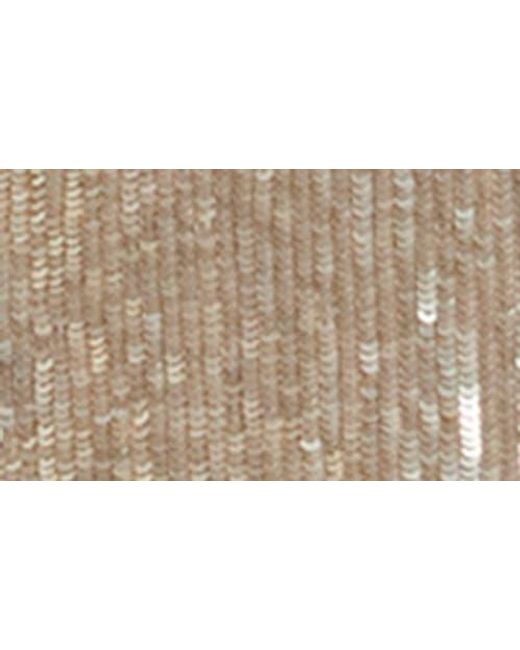 Twp Natural Josephine Sequin Sleeveless Silk Gown
