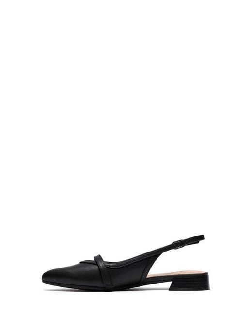 Clarks Black Natalyn Pointed Toe Slingback Flat