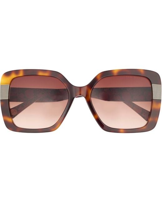 Ted Baker Brown 56Mm Gradient Square Sunglasses