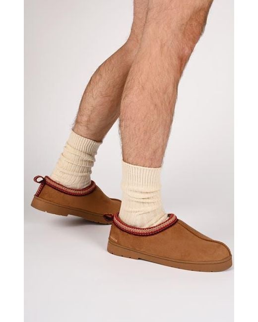 Vance Co. Gray Lance Leather Slipper for men