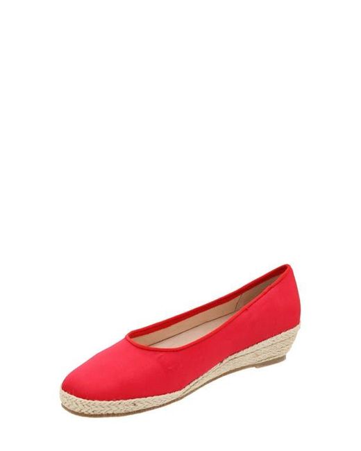 David Tate Red Stroll Espadrille Flat