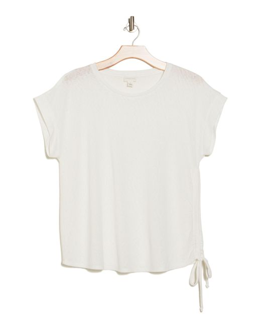 Caslon White Ruched T-shirt