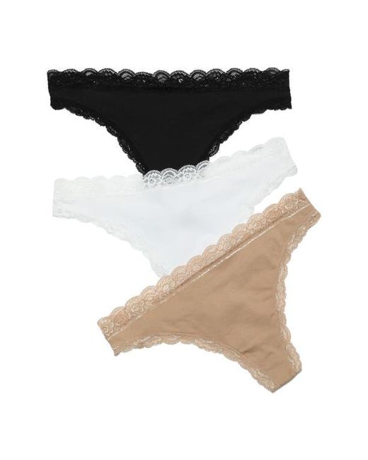 Be Wicked Black Mandy Thong 3-Pack
