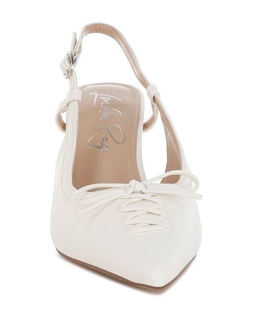 LONDON RAG White Danvers Pointed Toe Slingback Pump