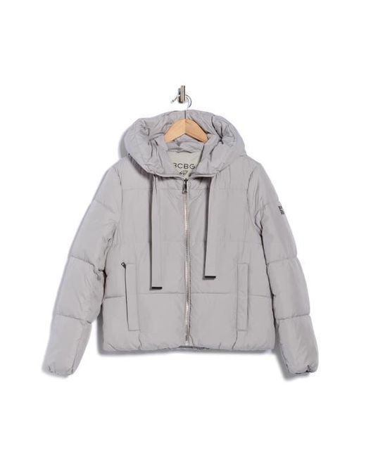 BCBGeneration Gray Cloud Hooded Puffer Jacket