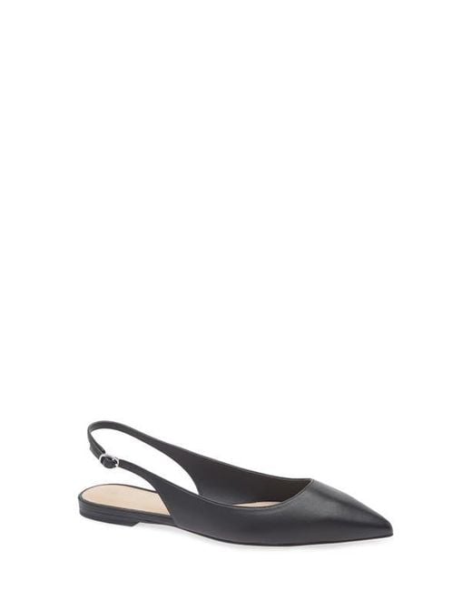 フラットシューズ Stuart Weitzman Black Pointed Toe Flats Stuart Weitzman Landon Pointed Toe Ballet Flat in Black | Lyst