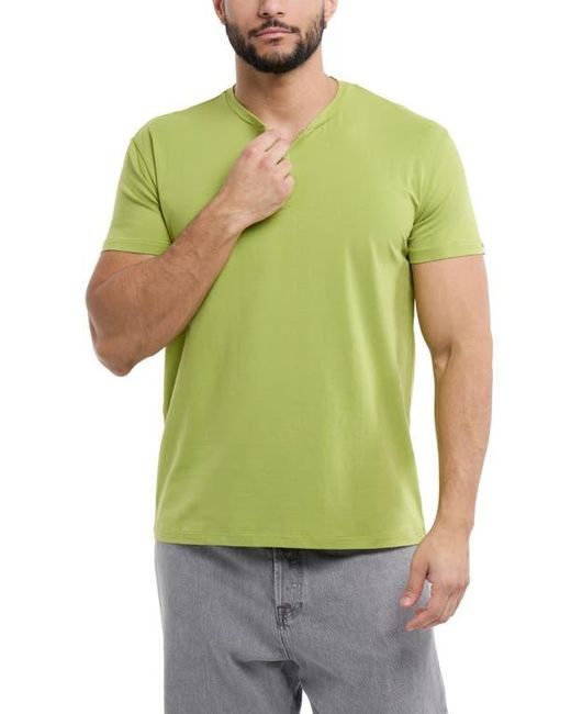 Xray Jeans Green Short Sleeve Henley for men