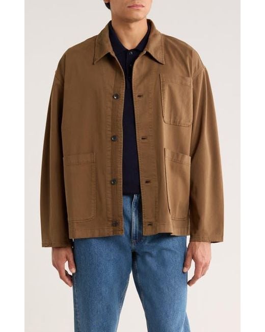 Rag & Bone Brown Stretch Cotton Twill Chore Jacket for men