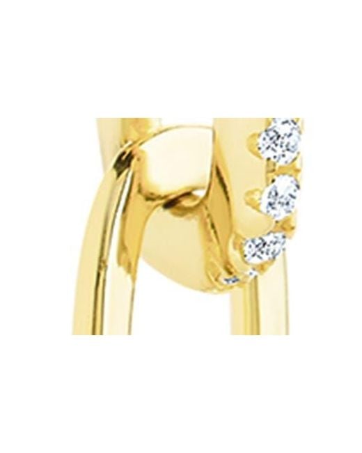 Sterling Forever White Chelle Cubic Zirconia Mix Link Drop Earrings