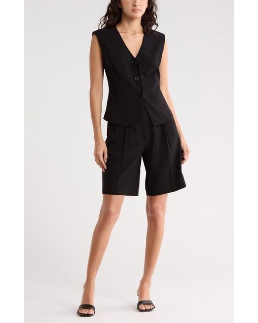 Leith Black Brooklyn Darted Vest