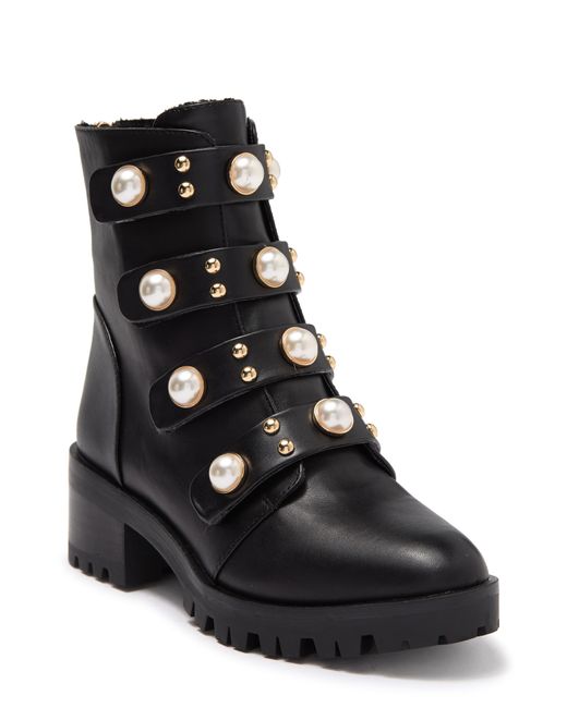 karl lagerfeld booties with pearls