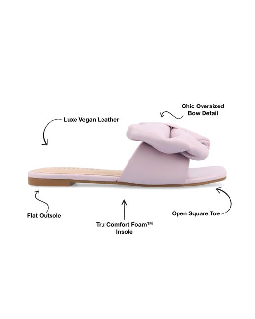 Journee Collection Pink Tru Comfort Foam Fayre Bow Flat