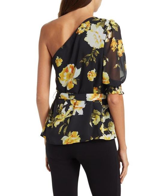 Gibsonlook Black One Shoulder Blouse