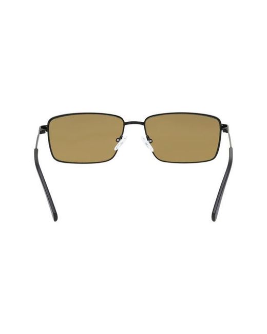 Guess Brown 59Mm Rectangular Sunglasses