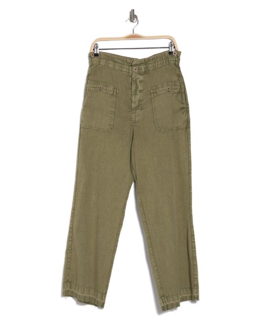Free People Downtown Step Hem Pants in Green Lyst