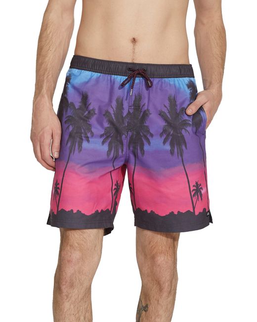 Micros Pink Ocean Ave Swim Shorts for men