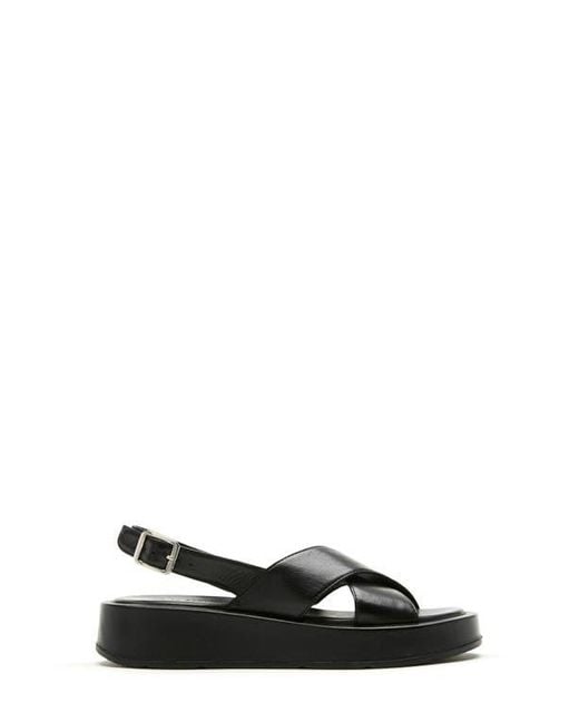 La Canadienne Black Amour Wedge Platform Sandal