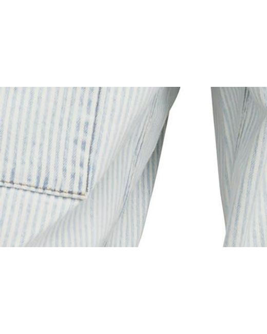 Lucky Brand Blue Stripe High Waist Wide Leg Jeans