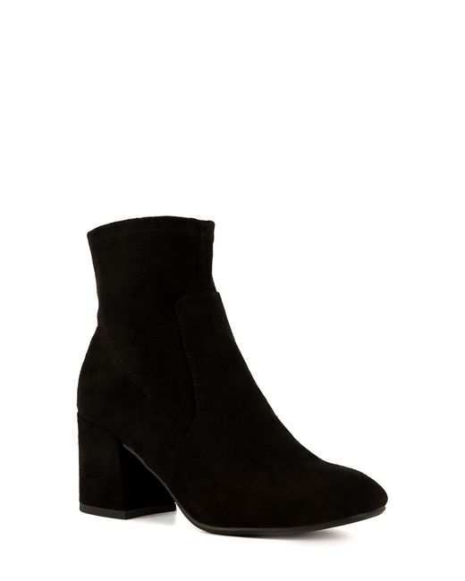 Bottines Ankle Boots Earth D8003 - Cuir Noir - Talon Plat - Fermeture éclair