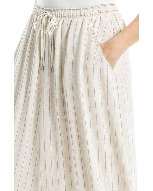 Max Studio Natural Drawstring Circle Skirt