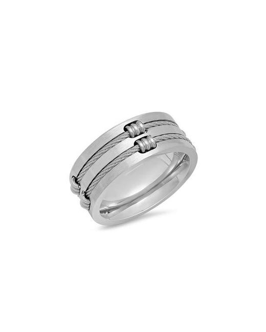 Steeltime Metallic Wire Inlay Ring for men