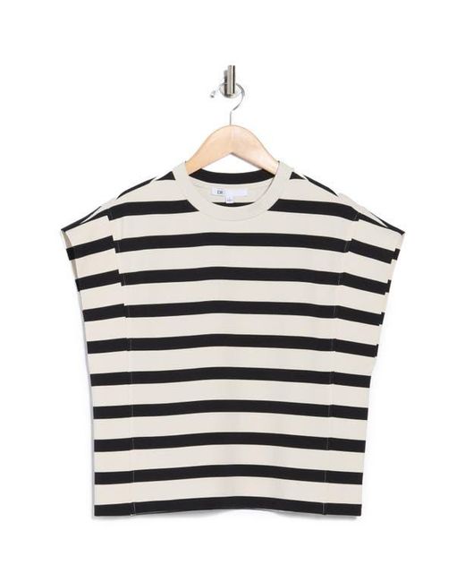 DR2 by Daniel Rainn Black Stripe Cap Sleeve Top