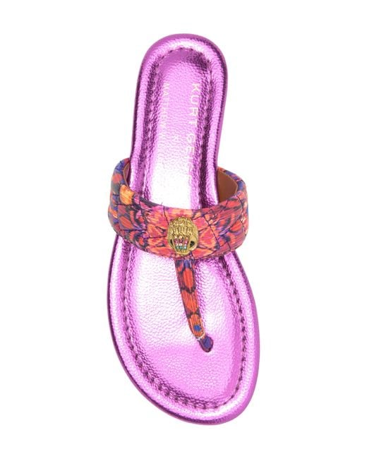 Kurt Geiger Purple Kensington T-strap Sandal