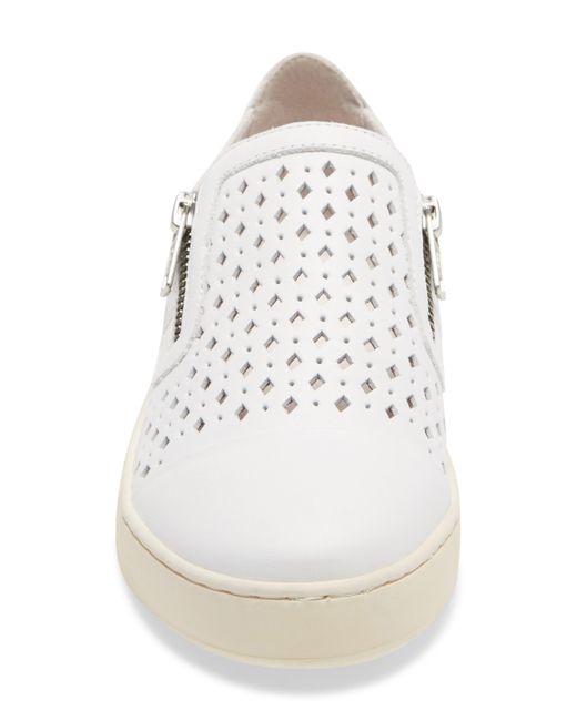 Chocolat Blu Nika Sneaker In White Leather At Nordstrom Rack Lyst