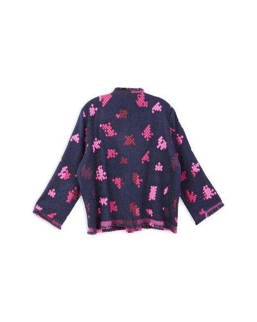 Saachi Blue Fringe Trim Jacket