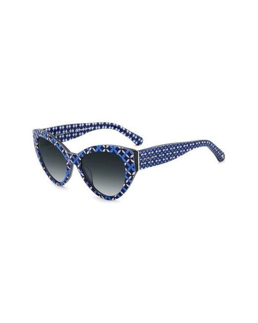 Kate Spade Blue Paisleigh 55Mm Gradient Cat Eye Sunglasses