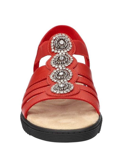 Easy Street Red Samira Embellished Sandal