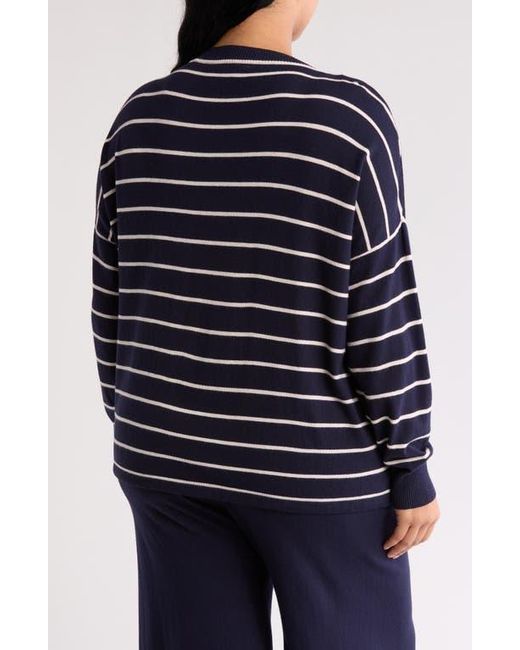 Max Studio Blue Drawstring Sweater