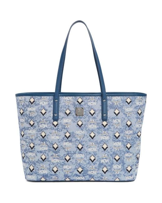 MCM Aren Tote in Blue | Lyst