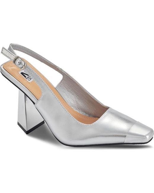 Ninety Union Metallic Jane Cap Toe Slingback Pump