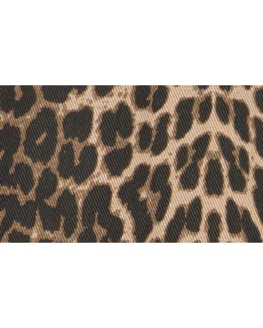 Steve Madden Brown Leopard Print Denim Utility Shacket